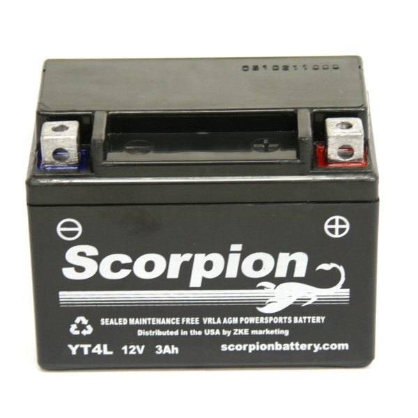YT4L-BS Scorpion 12 Volt Powersport Battery YT4L-BS Scorpion 12 Volt Powersport Battery