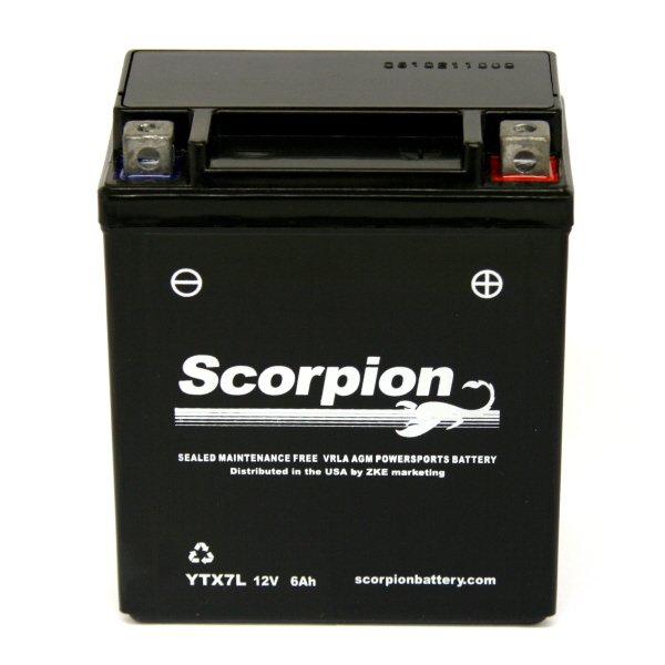 YTX7L-BS Scorpion 12 Volt Powersport Battery YTX7L-BS Scorpion 12 Volt Powersport Battery