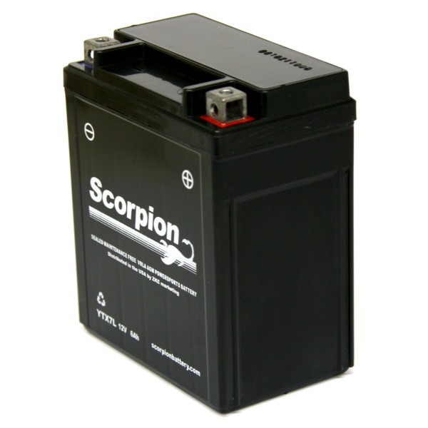 YTX7LBS Battery Scorpion 12 Volt Motorcycle Batteries
