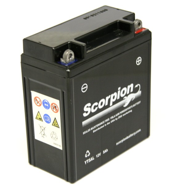 YT5AL Battery Scorpion 12 Volt Motorcycle Battery