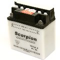 YB9A-A Scorpion 12v 130 CCA Power Sport Wet Battery with Acid Pack