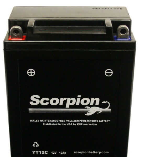 Yt12c Battery Scorpion 12 Volt Motorcycle Batteries